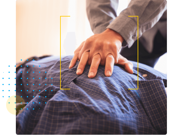 Chest compressions on a manikin - Workplace Safety HealthStream